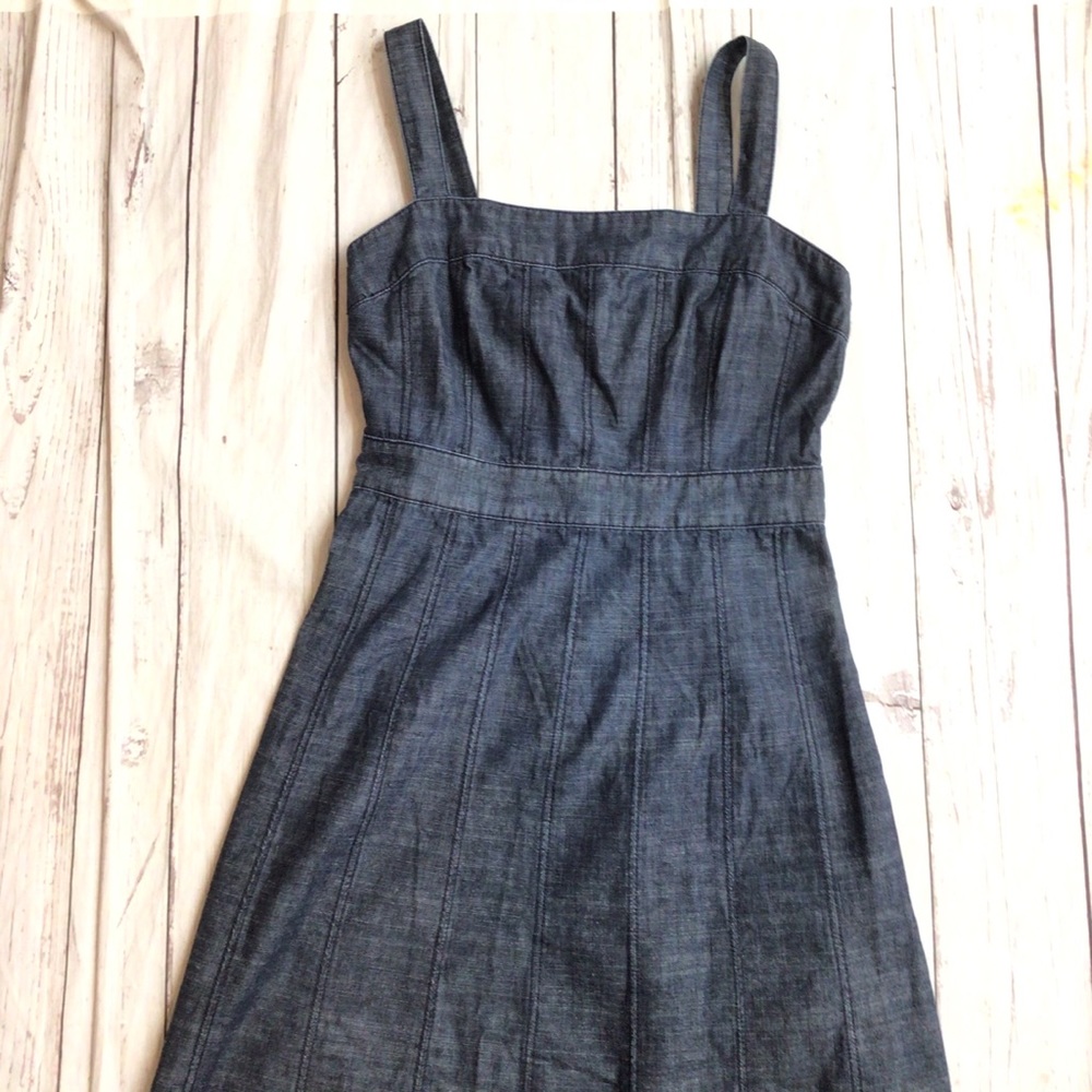 Sold! Gap Sleeveless Apron Denim Dress 4 - Picture 4 of 7